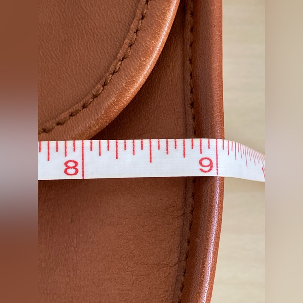 Classic Caramel Leather Crossbody Bag by Hunt Club - Picture 11 of 13